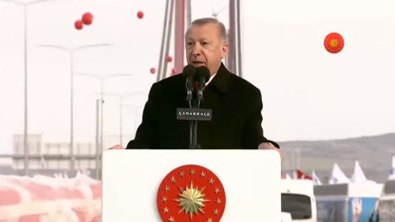 Erdoğan, Çanakkale Köprüsü'nün ücretini açıkladı; 'pahalı mı' sorusuna kalabalıktan 'pahalı' yanıtını aldı
