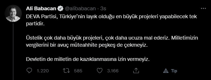 Ali Babacan, 'Bir avuç müteahhitte peşkeş çektirmeyiz' dedi; Erdoğan'ın eski doktoru 'Türk Telekom'un satışını' hatırlattı - Resim : 1