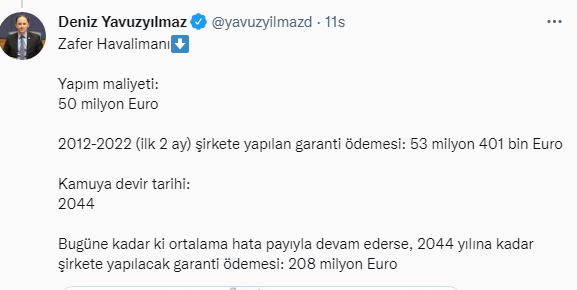 AKP'nin 'yap, işlet, devret' modeli yine tutmadı: Zafer Havalimanı'nda dev zarar - Resim : 2