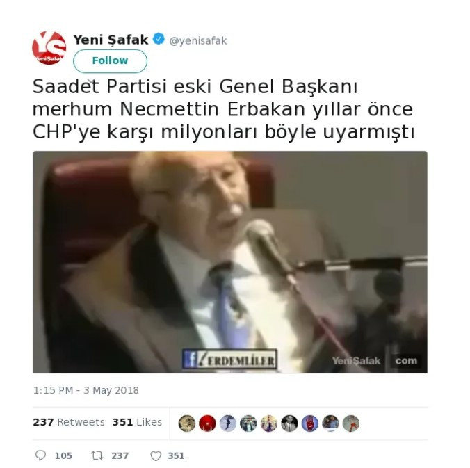 Yeni Şafak, Erbakan'ın sözlerini montajlayıp yayımladı: İşte o sözlerin montajsız hali! - Resim : 1