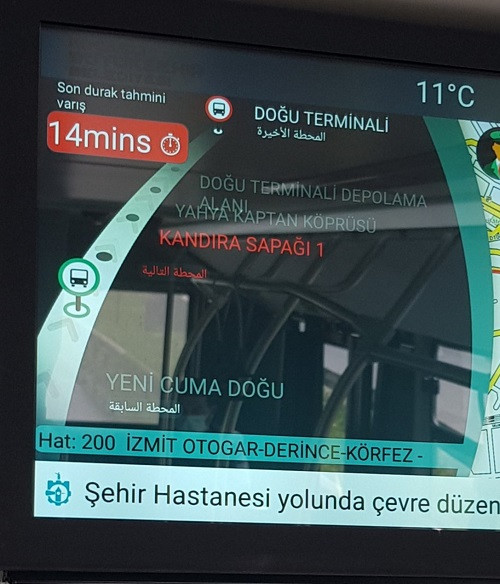 Kocaeli Belediyesi'nden 'Arapça durak ismi' açıklaması: Yazılım hatası - Resim : 1