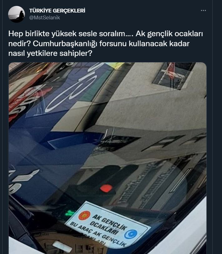 'AK Gençlik Ocakları' plakası sosyal medyayı ayağa kaldırdı! - Resim : 2