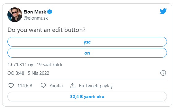 Elon Musk hisse aldı, Twitter'a getireceği ilk yeniliği açıkladı - Resim : 1