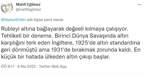 Ekonomist Mahfi Eğilmez açıkladı: Rusya'dan 'tehlikeli' altın kararı - Resim : 1