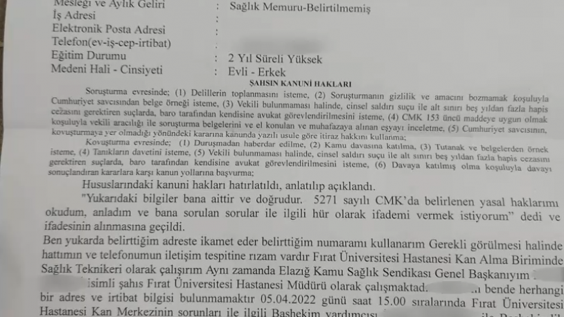 Fırat Üniversitesi Hastanesi'nde sendikalı çalışanlara tehdit ve mobbing iddiası: Suç duyurusunda bulunuldu - Resim : 1