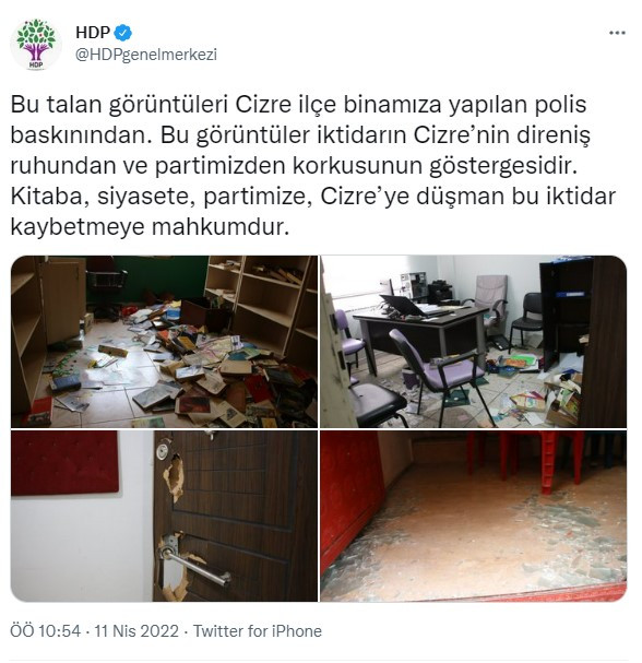 HDP Cizre ilçe binasına polis baskını - Resim : 1