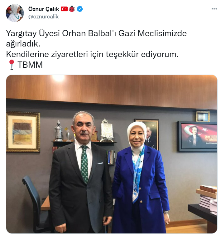 Siyasallaşan yargının fotoğrafı: Yargıtay üyesi AKP yöneticisini ziyaret etti - Resim : 1