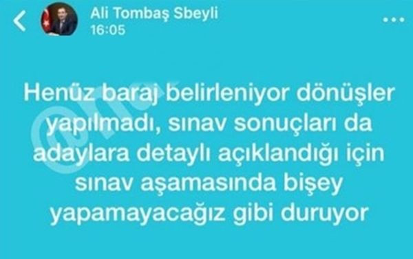 İddia: AKP'li ilçe başkanı 'torpil' girişimini WhatsApp'tan ifşa etti - Resim : 1