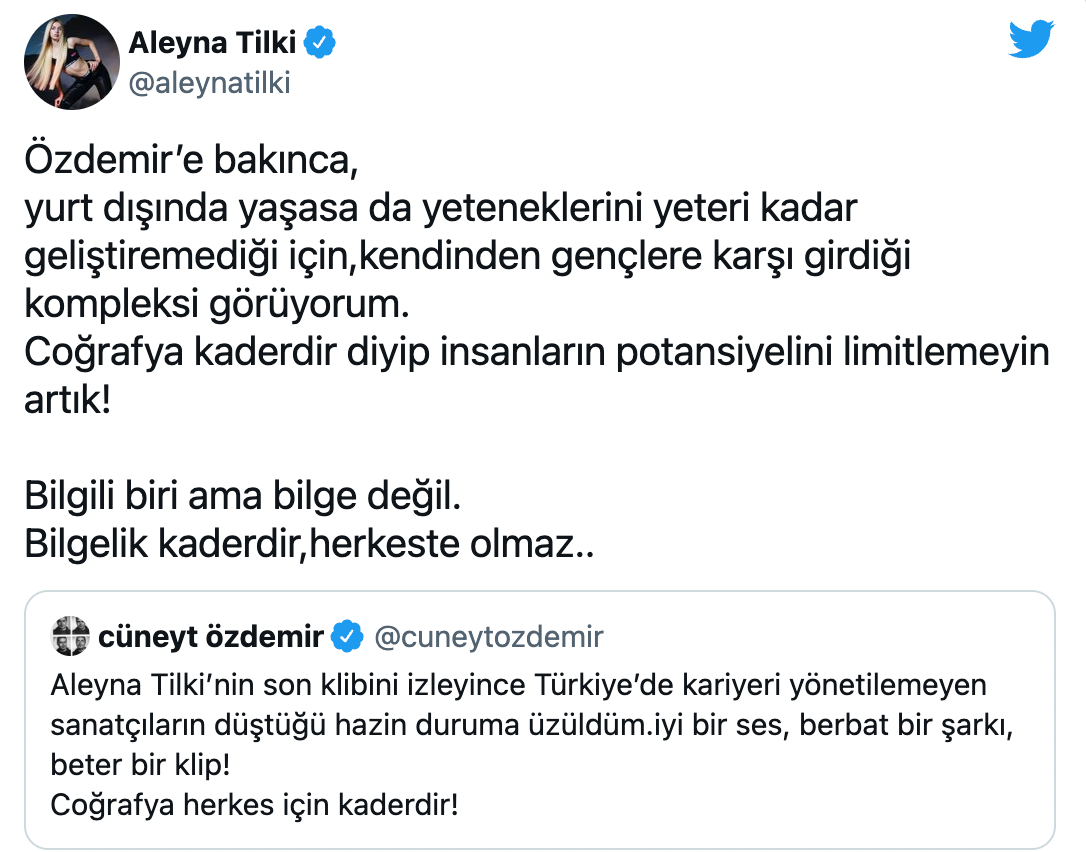 Aleyna Tilki, Cüneyt Özdemir'e tepkili: Bilgelik kaderdir, herkeste olmaz - Resim : 1