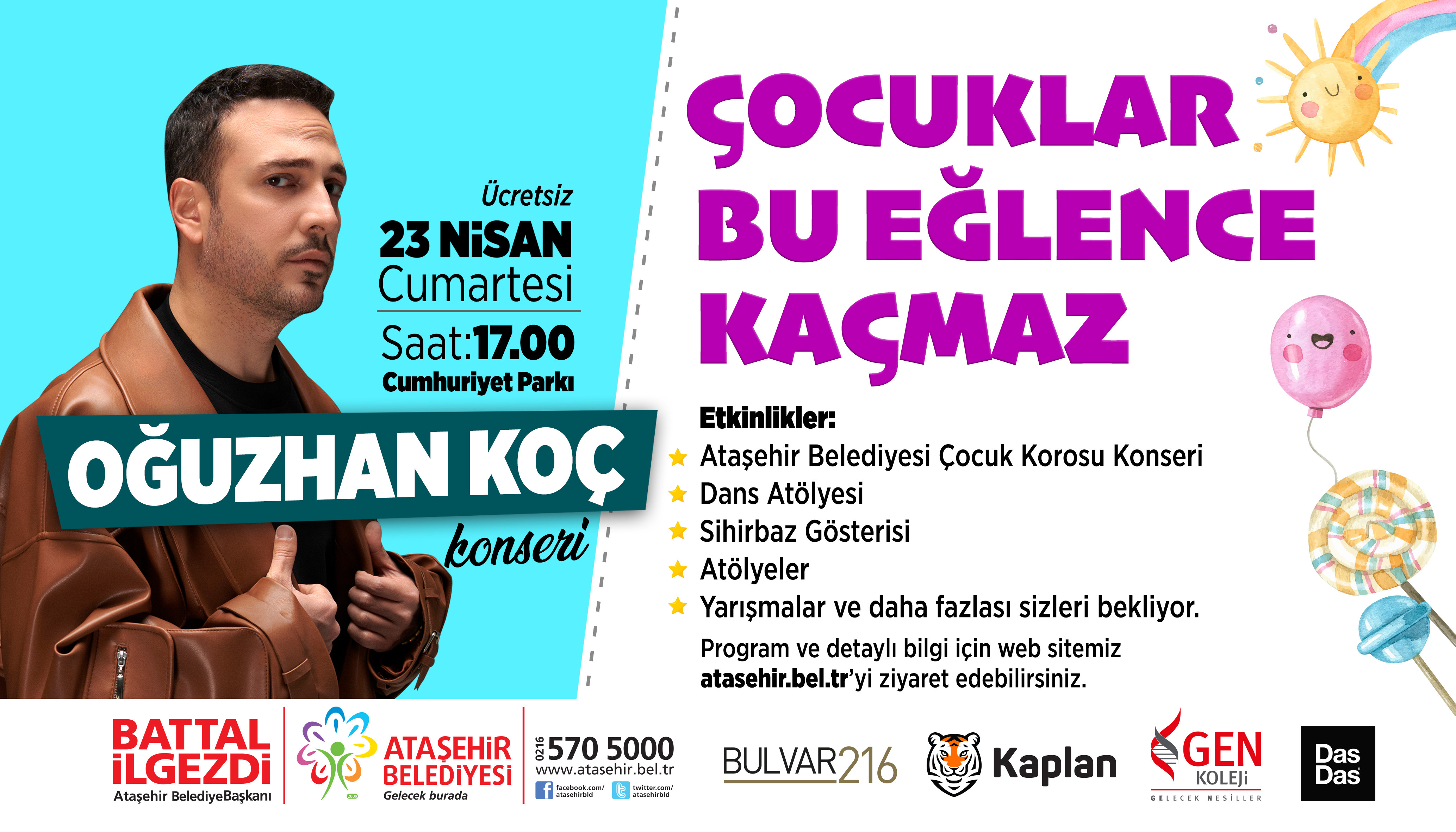 Oğuzhan Koç, Ataşehir Belediyesi'nin 23 Nisan Konseri'nde sahne alacak - Resim : 1