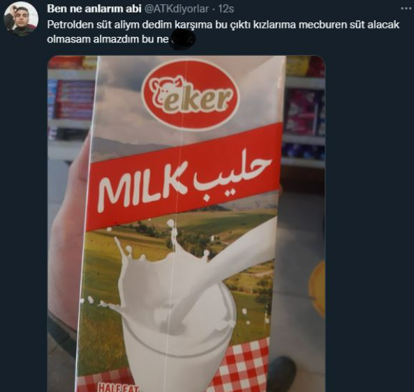 Eker'den Arapça süt ambalajına açıklama: 'Avrupa ve Ortadoğu bölgelerinde de satılıyor' - Resim : 1