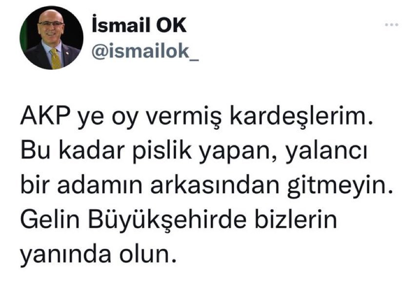 'Mücadelede ben de varım' diyerek AKP'ye katılan İsmail Ok, temizliğe girişti: Erdoğan'ı hedef aldığı paylaşımlarını 'uçurdu' - Resim : 3