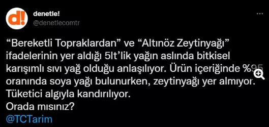 Almadan önce dikkat: Kara listeye alınan zeytinyağı markası yeniden satışa çıktı! - Resim : 1