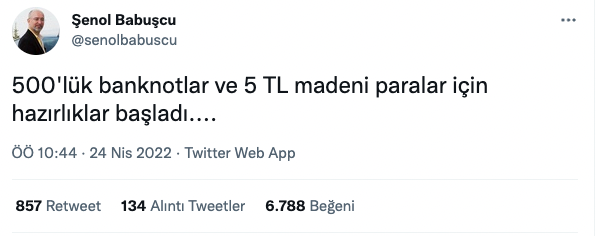 İddia: 500 liralık banknot ve 5 liralık madeni paralar için hazırlıklar başladı - Resim : 1