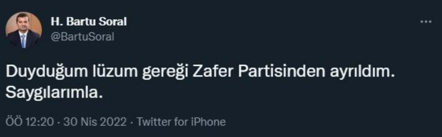 Zafer Partisi'nde üst düzey istifa - Resim : 1