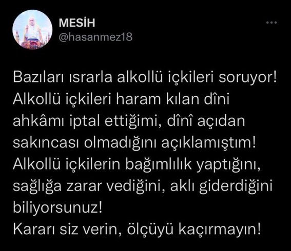 Hasan Mezarcı: Alkollü içkileri haram kılan dinî ahkamı iptal ettim, ölçüyü kaçırmayın - Resim : 3