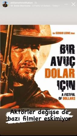 Mehmet Hakan Atilla'dan 'bir avuç dolar' paylaşımı: Bazı filmler eskimiyor - Resim : 1
