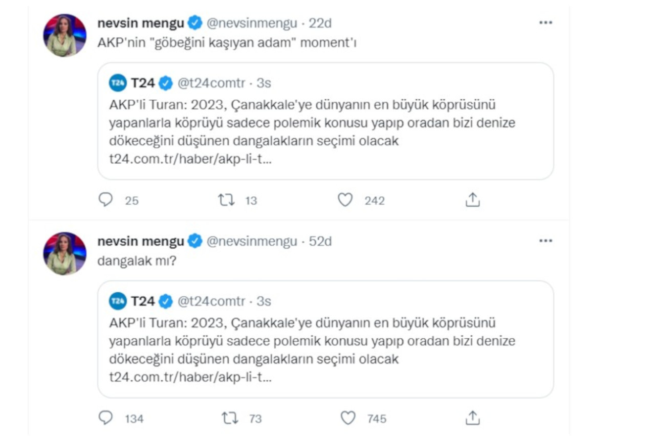Nevşin Mengü’den AKP'li Turan’a 'dangalak' tepkisi - Resim : 1