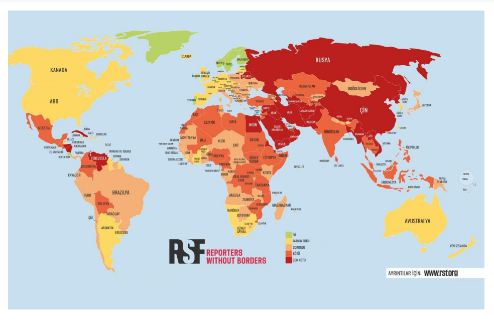 Dünya Basın Özgürlüğü Endeksi’nde Türkiye 149. sırada: Uganda, Somali Kamboçya ve Özbekistan’ın bile gerisinde - Resim : 3
