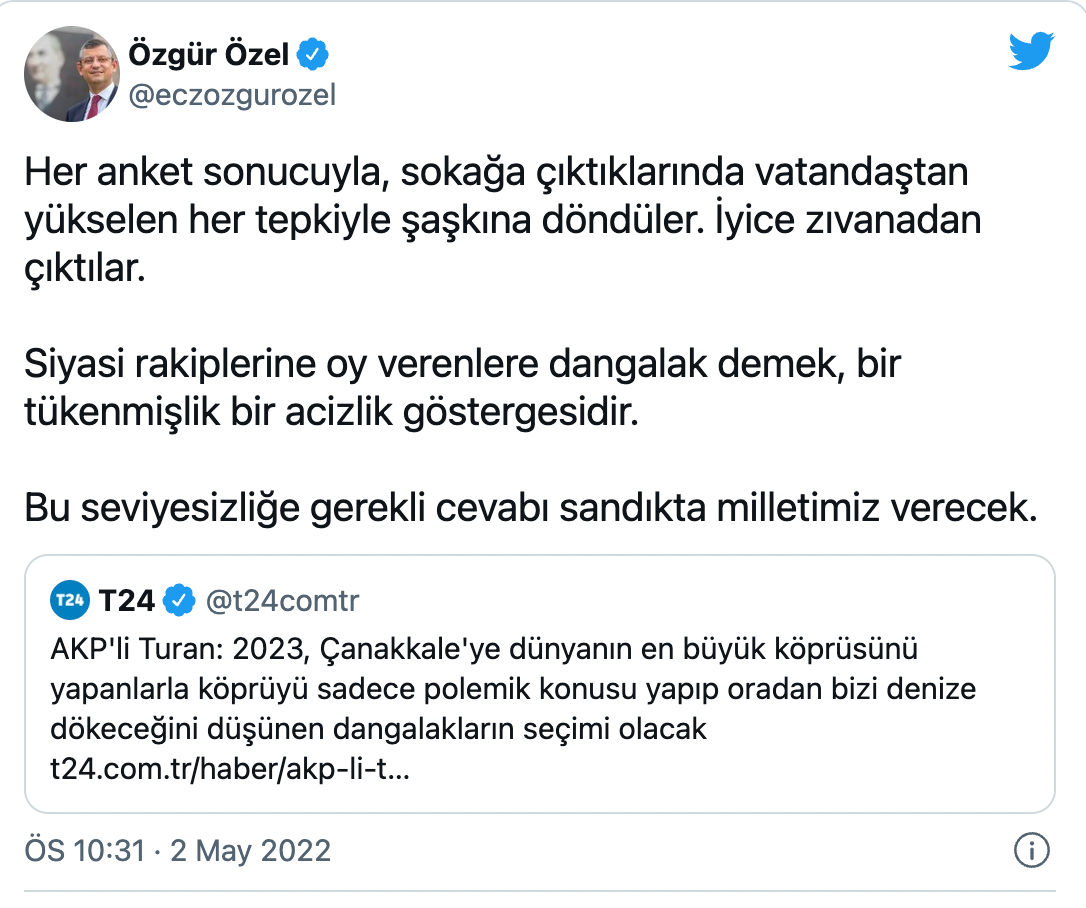 CHP'li Özel'den 'Dangalaklar' diyen AKP'li Turan'a yanıt: İyice zıvanadan çıktılar - Resim : 1