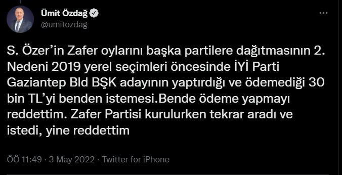 Partisinin oy oranını düşük bulan Ümit Özdağ, anket şirketine çattı: 'Anket değil, siyaset mühendisliği yapılıyor' - Resim : 2