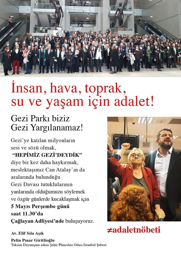 Gezi tutukluları için adalet nöbetinde konuşan Kaftancıoğlu: O günkü gazetecileri unutmayacağız! - Resim : 1