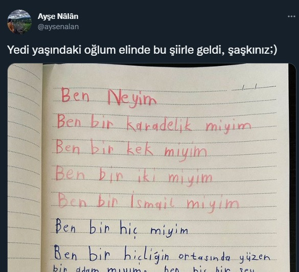 7 yaşındaki çocuğun şiiri sosyal medyayı salladı: Ufuk Beydemir, şiiri besteleyerek söyledi - Resim : 2