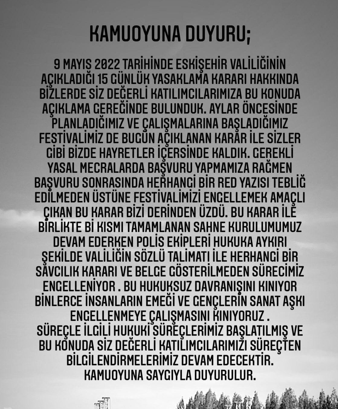 Eskişehir'de festival yasağı mahkemeye taşındı: 'Adaletin hiçbir baskı altında kalmadan...' - Resim : 2