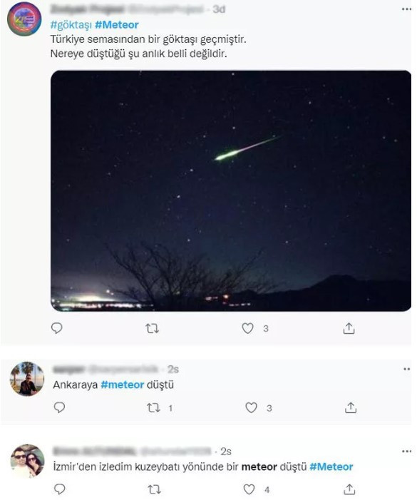Sosyal medyayı ayaklandıran 'meteor' iddiası: Ankara ve İstanbul dahil birçok şehirden göründü - Resim : 1