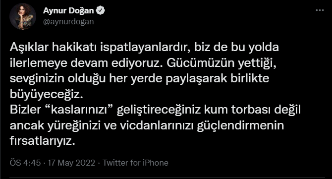 AKP'li belediyenin konser yasağı sonrası Aynur Doğan sessizliğini bozdu: 'Bizler 'kaslarınızı' geliştireceğiniz kum torbası değiliz' - Resim : 3