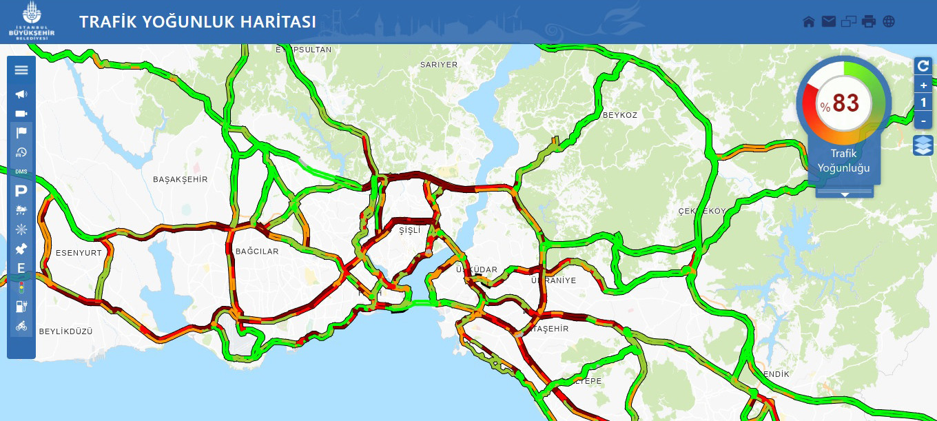 İstanbul'da beklenen yağış başladı: Trafik yoğunluğu yüzde 85 oldu - Resim : 1