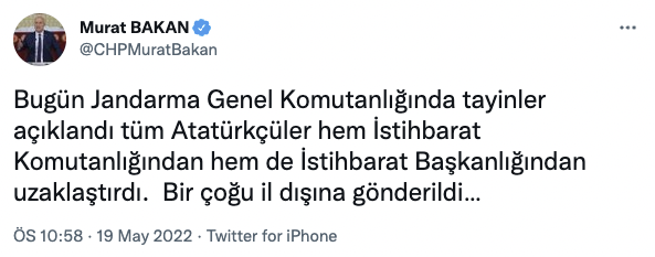CHP'li vekilden 'jandarma üst komuta kademesinde cemaat' iddiası: 'Tüm Atatürkçüler uzaklaştırıldı' - Resim : 1