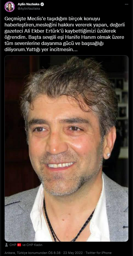 Gazeteci Ali Ekber Ertürk yaşamını yitirdi - Resim : 1