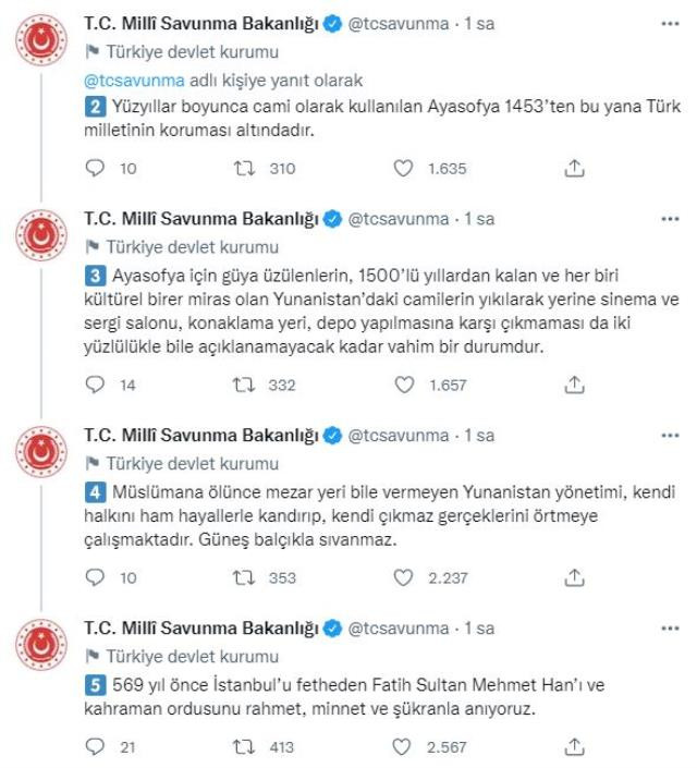 MSB: Ayasofya Türk milletinin koruması altındadır - Resim : 2