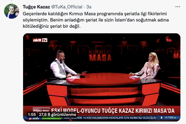 Tuğçe Kazaz'ın 'şeriat' açıklamasına tepki yağdı - Resim : 2