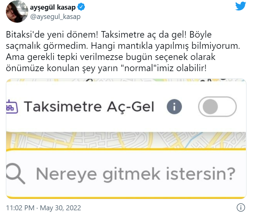 BiTaksi'den tepki çeken uygulama: Taksimetre Aç-Gel - Resim : 2