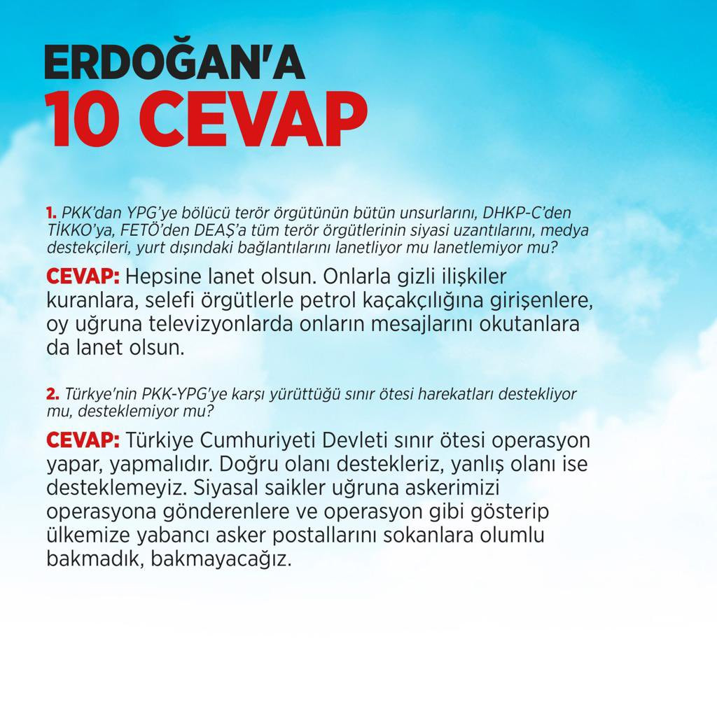 Erdoğan'ın 10 sorusuna Kılıçdaroğlu tek tek yanıt verdi, saat 23'ü işaret etti: 'Danışmanlarını ve doktorlarını çağır, derin derin nefes al' - Resim : 1