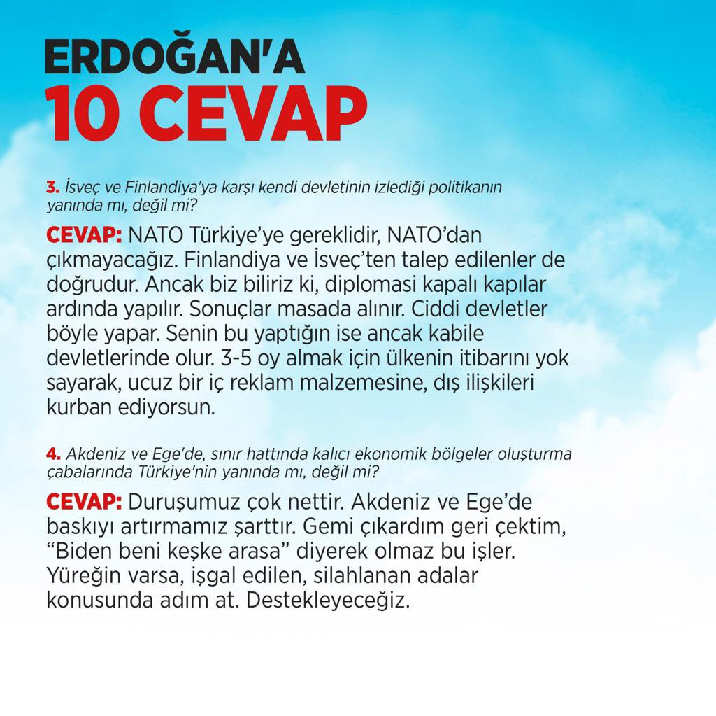 Erdoğan'ın 10 sorusuna Kılıçdaroğlu tek tek yanıt verdi, saat 23'ü işaret etti: 'Danışmanlarını ve doktorlarını çağır, derin derin nefes al' - Resim : 2