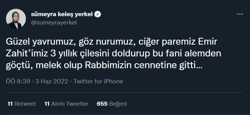 Yusuf Yerkel'in oğlu Emir Zahit Yerkel, hayatını kaybetti - Resim : 2