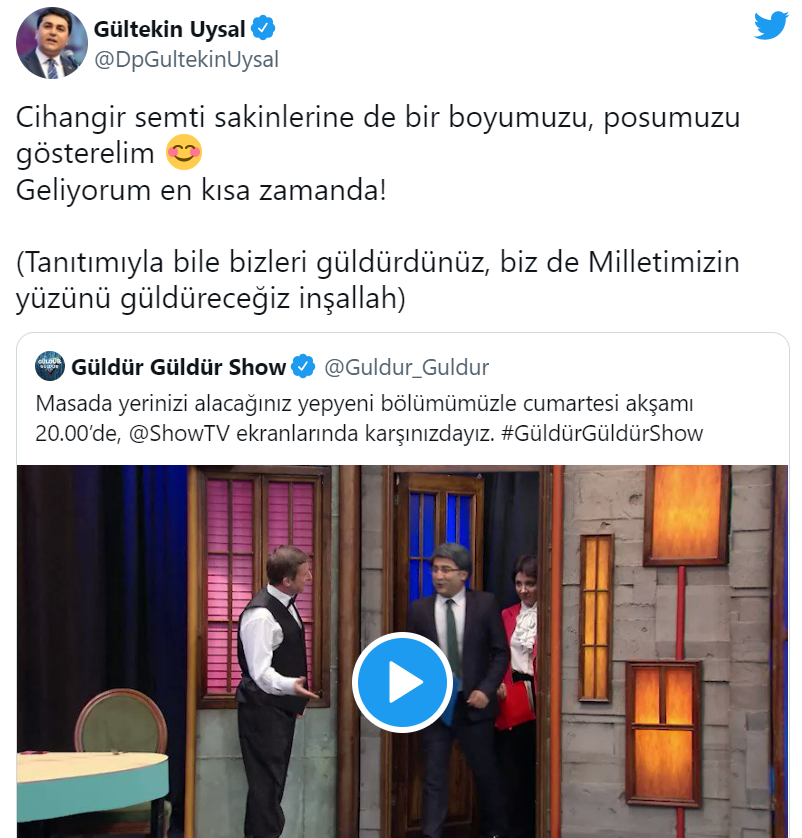 Güldür Güldür'ün 'altılı masa' skecine Ahmet Davutoğlu ve Gültekin Uysal'dan ilk yorum - Resim : 2