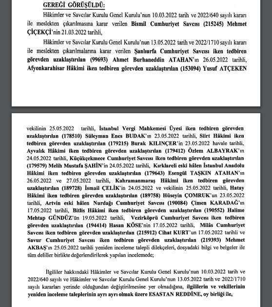 Resmi Gazete'de yayımlandı: HSK’dan çok sayıda hakim ve savcı hakkında karar - Resim : 1