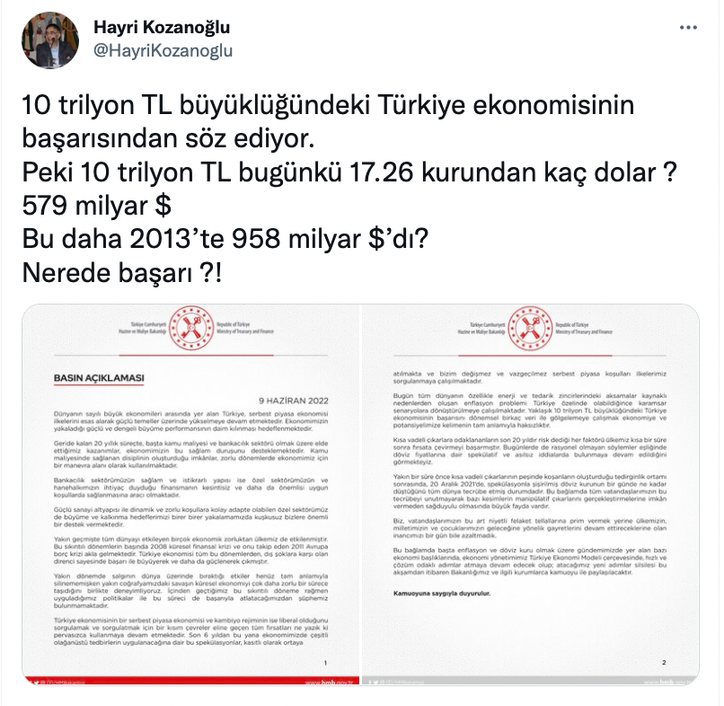 Prof. Kozanoğlu, 2013'le karşılaştırıp sordu: Bu tutar 958 milyar dolardı, nerede başarı? - Resim : 1