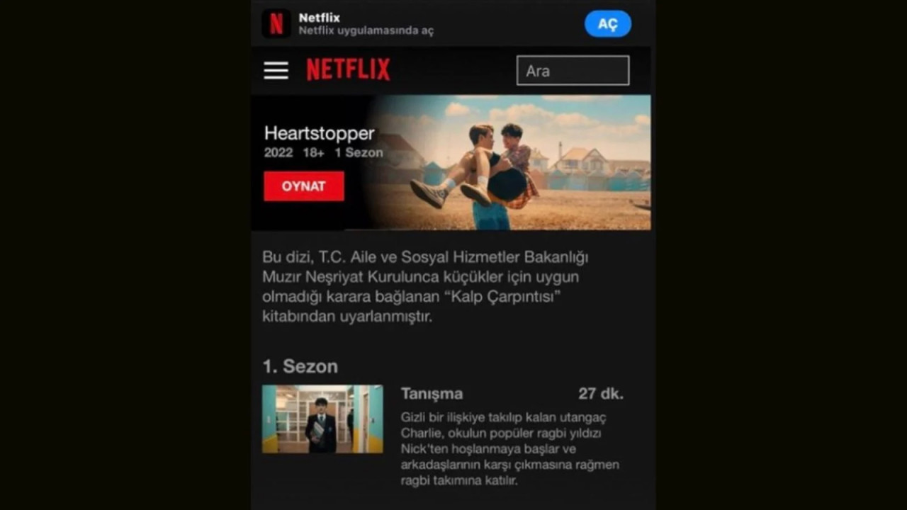 Bakanlık 'müstehcen' ilan etmişti: Netflix Türkiye'den 'Kalp Çarpıntısı' dizisi kararı - Resim : 1