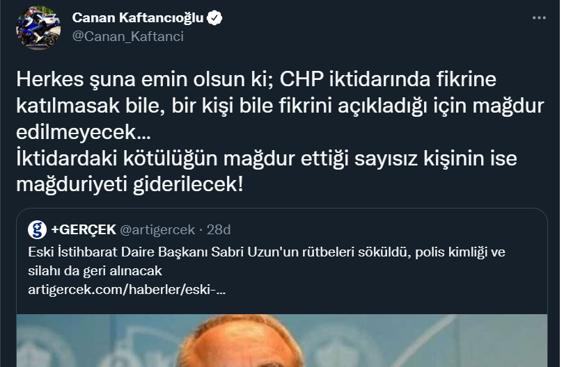 Sabri Uzun'un rütbelerinin sökülmesine Kaftancıoğlu'ndan jet yorum - Resim : 2