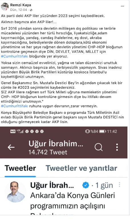 BBP'li Kaya, AKP'yi topa tuttu: Her türlü hırsızlığa, adam kayırmacılığa, kötü ekonomi yönetimine rağmen Cumhur İttifakı’ndayız - Resim : 1