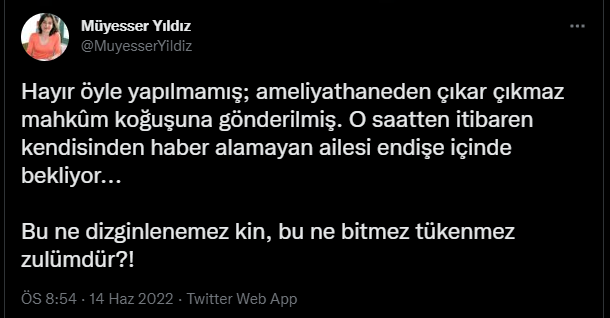 28 Şubat sanıklarından Erol Özkasnak ameliyat oldu, ameliyathaneden çıkar çıkmaz koğuşa gönderildi - Resim : 2