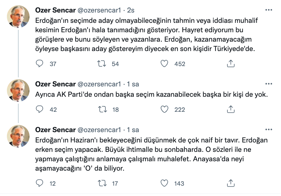 MetroPOLL kurucusu Özer Sencar: Erdoğan erken seçim yapacak, Haziran 2023'ü bekleyeceğini düşünmek naif bir tavır - Resim : 2