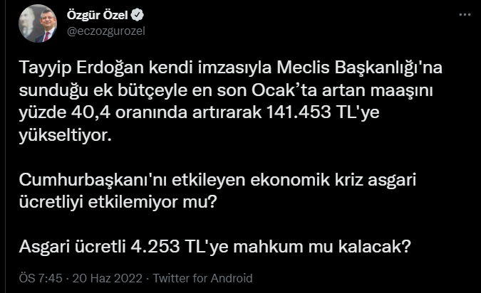 Ocak ayında maaşını 100 bin liraya yükseltmişti: Erdoğan'dan kendine yüzde 40 oranında zam talebi - Resim : 2