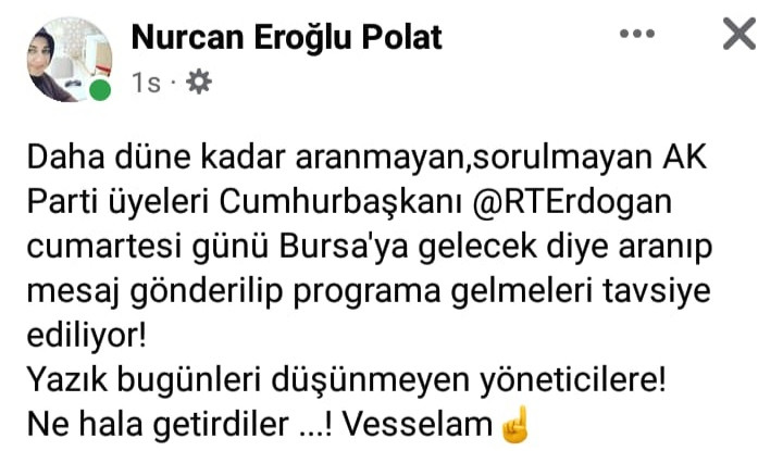 İstifa eden AKP’li Polat: 'Yazık bugünleri düşünmeyen yöneticilere!' - Resim : 1