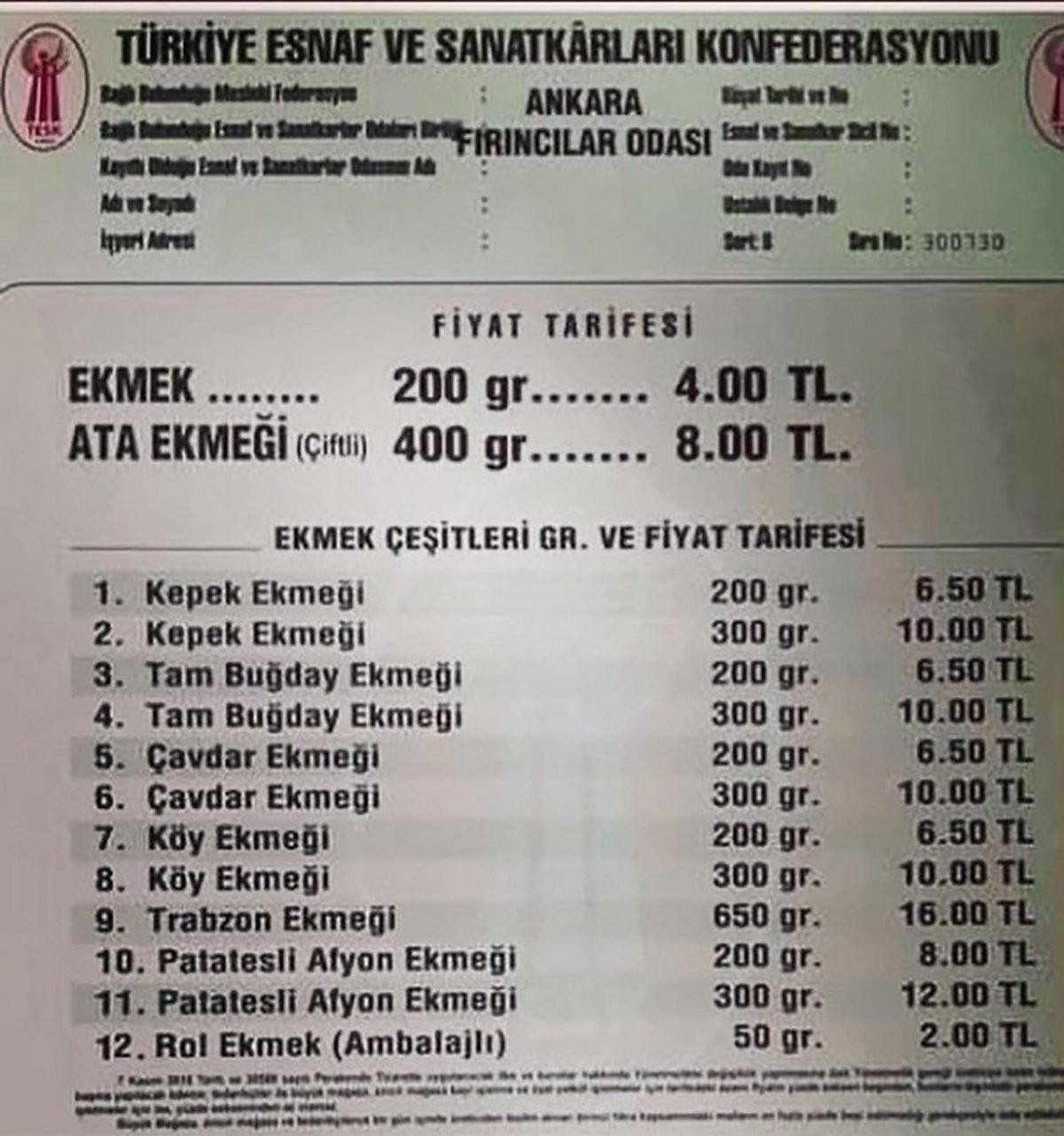 Ankara'da ekmeğe zam - Resim : 1